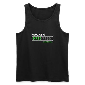 Maurer mauern Mörtel Maurermeister Maurerkelle - Männer Premium Bio Tank Top - Schwarz - Vorne - Michal (187cm)