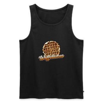Waffle-Licious Funny Quote Waffle Gourmet - Débardeur bio Premium Homme - noir - Devant - Michal (187cm)