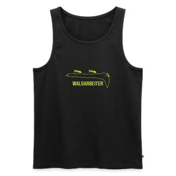 Waldarbeiter Ameise im Wald Forst Kiefer Fichte - Männer Premium Bio Tank Top - Schwarz - Vorne - Michal (187cm)