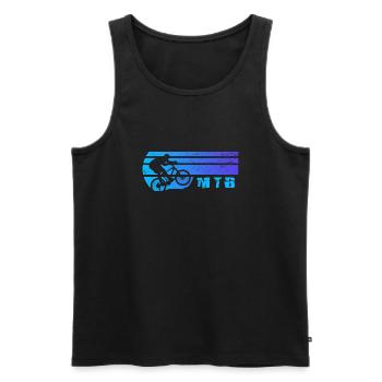 MTB bicycle chain mountain biker bicycle jersey bike - Men's Premium Organic Tank Top - black - Front - Michal (187cm)