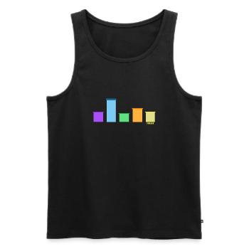Parkour Arc-en-ciel-Parkour-Art Freerunning - Débardeur bio Premium Homme - noir - Devant - AI Model Male 178 light (178cm)