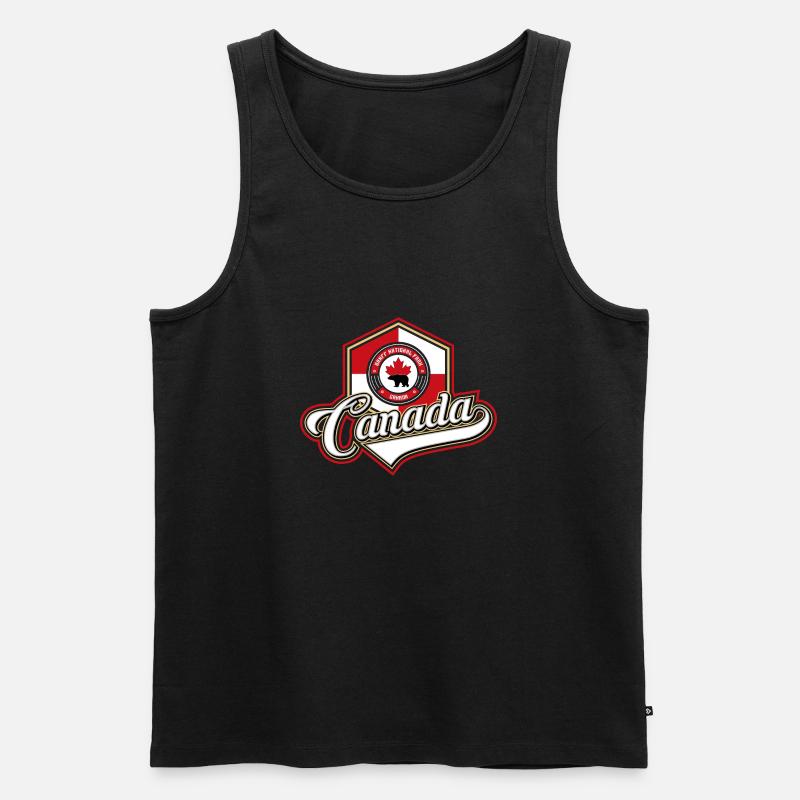 Canada - Männer Premium Bio Tank Top - Schwarz