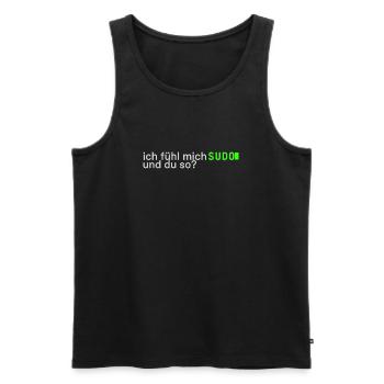 Ich fühl mich SUDO und du so? | Lustig Informatik - Männer Premium Bio Tank Top - Schwarz - Vorne - AI Model Male 178 light (178cm)