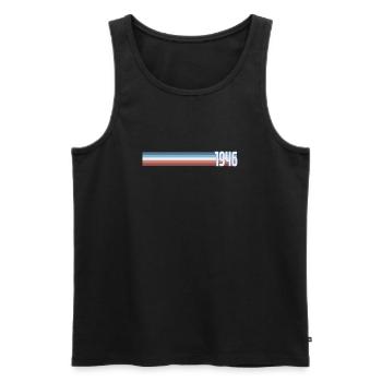 Vintage Coffee 80 Jahre achtzigjährige Party 1946 - Männer Premium Bio Tank Top - Schwarz - Vorne - AI Model Male 178 light (178cm)