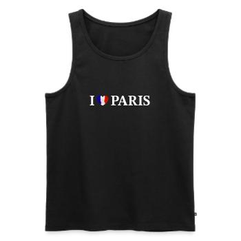 J’adore Paris, France - Débardeur bio Premium Homme - noir - Devant - Michal (187cm)