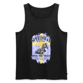 Speedway Racing - Sweden Vintage Flag - Débardeur bio Premium Homme - noir - Devant - AI Model Male 178 light (178cm)