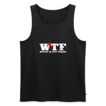 Marathon Läufer läuft Laufschuhe finish run - Männer Premium Bio Tank Top - Schwarz - Vorne - Michal (187cm)