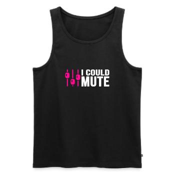 DJ Music Audio Mixer Analog Audio Mixer Disco - Men's Premium Organic Tank Top - black - Front - AI Model Male 178 light (178cm)