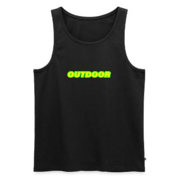 OUTDOOR - Men's Premium Organic Tank Top - black - Front - Michal (187cm)