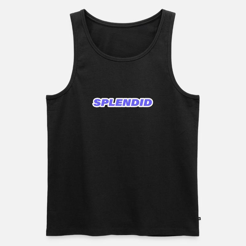 SPLENDID - Männer Premium Bio Tank Top - Schwarz