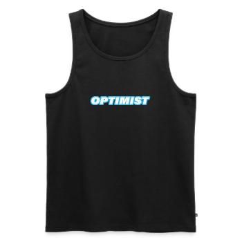 optimist - Men's Premium Organic Tank Top - black - Front - AI Model Male 178 light (178cm)