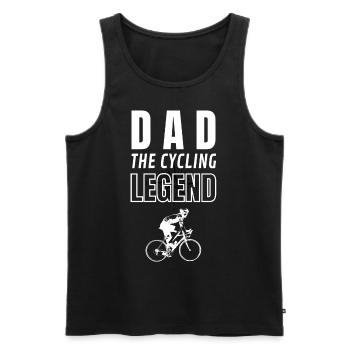 Chemise De légende du vélo Père Papa - Débardeur bio Premium Homme - noir - Devant - Michal (187cm)
