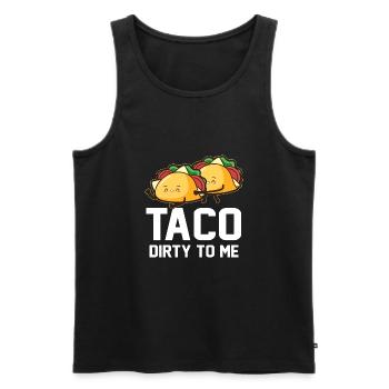 Mexican Couples Taco Dirty To Me Cinco De Mayo - Men's Premium Organic Tank Top - black - Front - Michal (187cm)