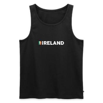Drapeau de l’Irlande - Débardeur bio Premium Homme - noir - Devant - AI Model Male 178 light (178cm)