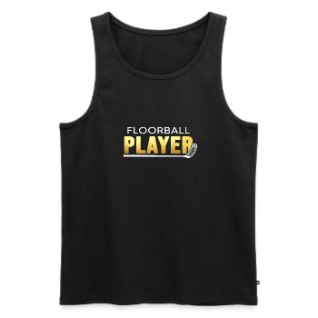 Floorball Floorball Jeu de floorball FLOORBALLplayer Floorball - Débardeur bio Premium Homme - noir - Devant - Michal (187cm)