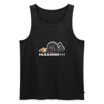 Turbolader Schnecke Huuiiii - Männer Premium Bio Tank Top - Schwarz - Vorne - AI Model Male 178 light (178cm)