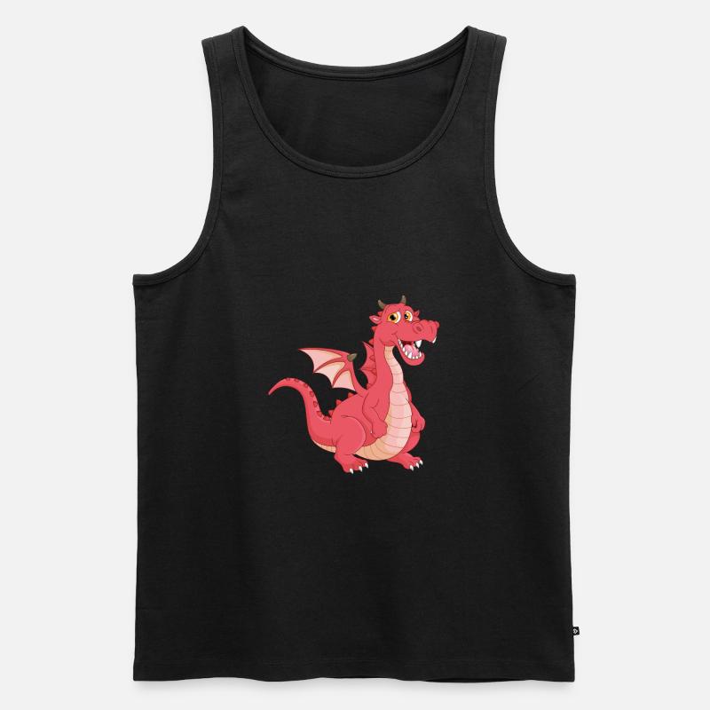 Drache - Männer Premium Bio Tank Top - Schwarz