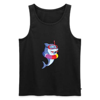 Shark Diving - Men's Premium Organic Tank Top - black - Front - Michal (187cm)