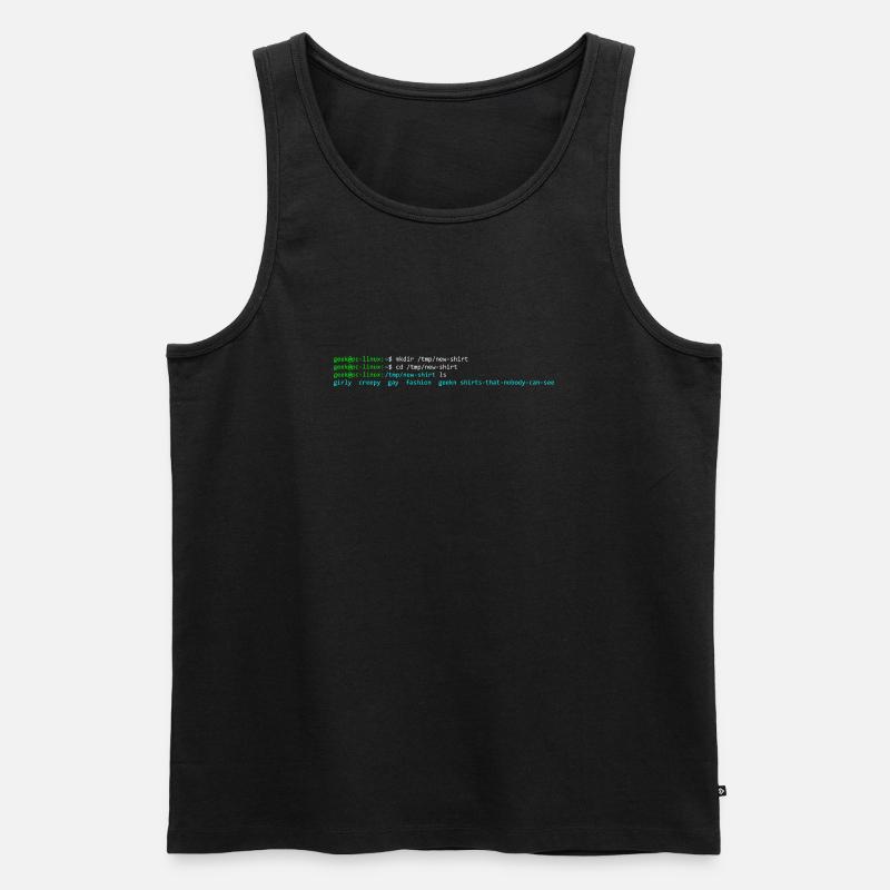 Linux-Terminal - Männer Premium Bio Tank Top - Schwarz