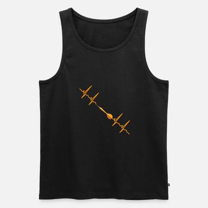 Fléchettes ECG fléchettes fléchettes cadeau fléchettes fléchettes - Débardeur bio Premium Homme - noir