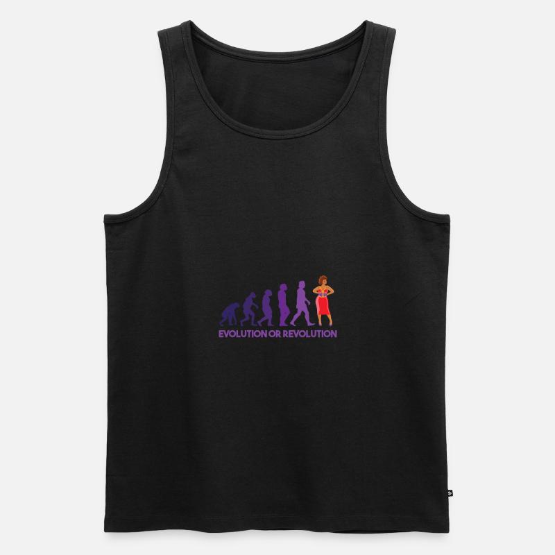 Drag Queen Evolution Oder Revolution - Männer Premium Bio Tank Top - Schwarz