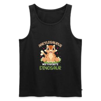 Ankylosaurus Dinosaur Gift Kids - Men's Premium Organic Tank Top - black - Front - Michal (187cm)