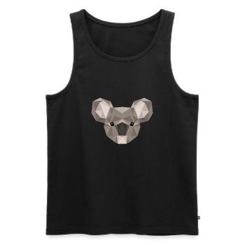 Joli Koala Artsy Ours Australian Koala Nature - Débardeur bio Premium Homme - noir - Devant - AI Model Male 178 light (178cm)