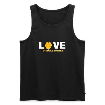 Imker Honigbiene Bienenkönigin Honigdealer - Männer Premium Bio Tank Top - Schwarz - Vorne - AI Model Male 178 light (178cm)