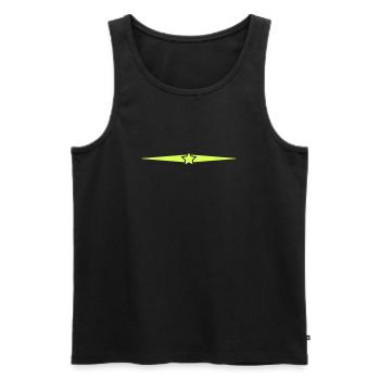 Star - Männer Premium Bio Tank Top - Schwarz - Vorne - Michal (187cm)