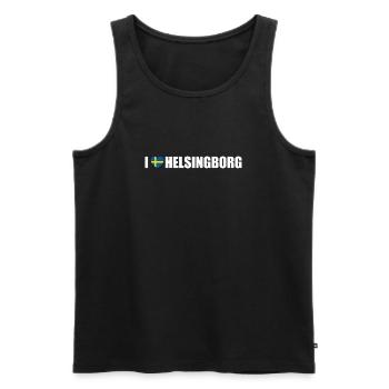 I love Helsingborg Schweden - Männer Premium Bio Tank Top - Schwarz - Vorne - Michal (187cm)
