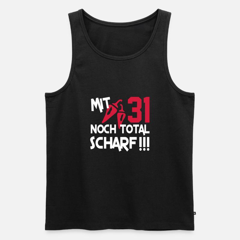 total_scharf_31 - Männer Premium Bio Tank Top - Schwarz