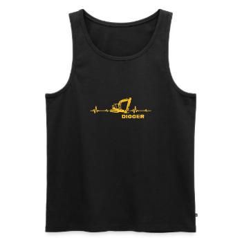 Bagger Baggerfahrer "Digger" Baggerschaufel - Männer Premium Bio Tank Top - Schwarz - Vorne - AI Model Male 178 light (178cm)