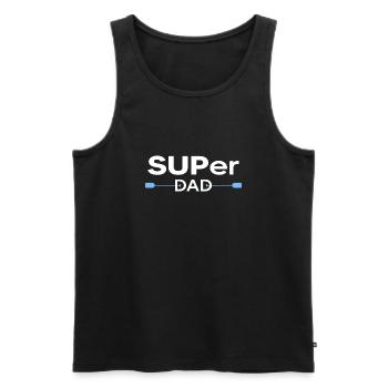 stand up paddle SUP paddle Papa Motivation Stand Up - Débardeur bio Premium Homme - noir - Devant - Michal (187cm)