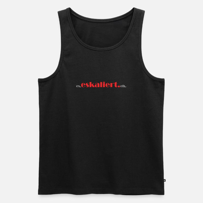 es. eskaliert. eh. - Männer Premium Bio Tank Top - Schwarz