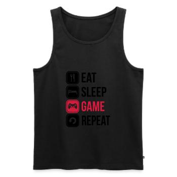 Gamer life 1 - Men's Premium Organic Tank Top - black - Front - AI Model Male 178 light (178cm)