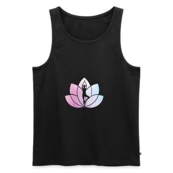 yoga - Débardeur bio Premium Homme - noir - Devant - Michal (187cm)