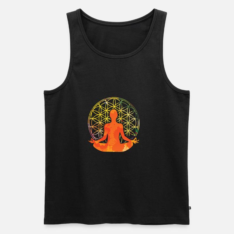 yoga - Männer Premium Bio Tank Top - Schwarz