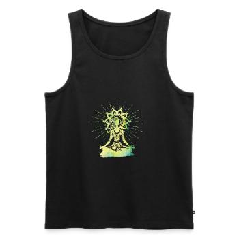 yoga - Débardeur bio Premium Homme - noir - Devant - Michal (187cm)