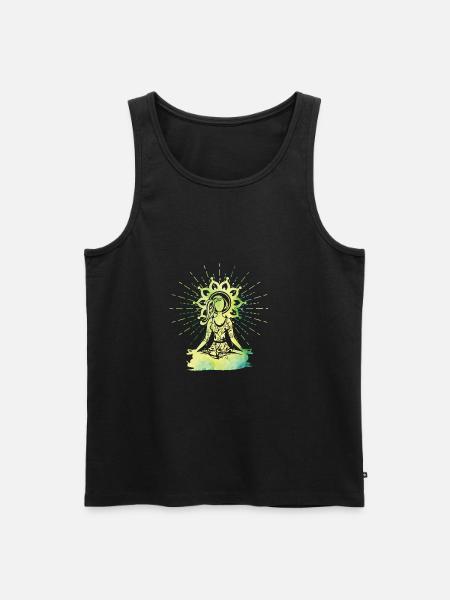 yoga - Men's Premium Organic Tank Top - black
