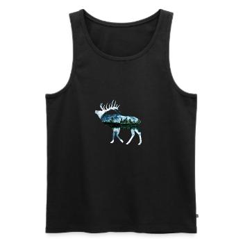 Moose - Men's Premium Organic Tank Top - black - Front - Michal (187cm)