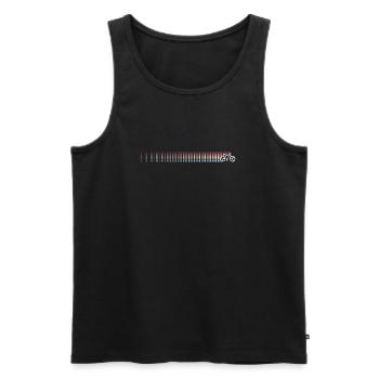 Gradient Barcode Sunset - Men's Premium Organic Tank Top - black - Front - AI Model Male 178 light (178cm)