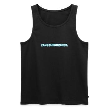 Trekking Kangchendzoenga - Men's Premium Organic Tank Top - black - Front - AI Model Male 178 light (178cm)