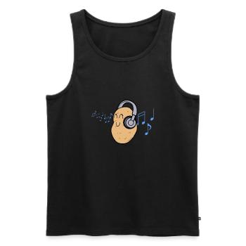 Healthy Cooking Hobby Chef Potatoe Music Notes - Men's Premium Organic Tank Top - black - Front - Michal (187cm)