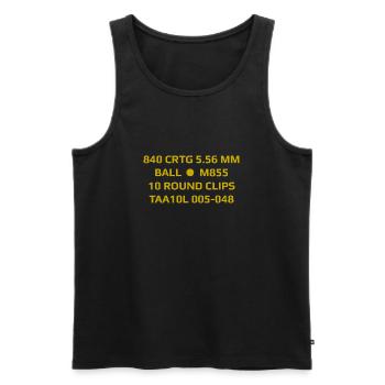 Ammunition box caliber 5.56X45 - Weapons - Men's Premium Organic Tank Top - black - Front - AI Model Male 178 light (178cm)