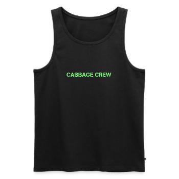 Cabbage Crew Lettrage Vegan - Débardeur bio Premium Homme - noir - Devant - Michal (187cm)