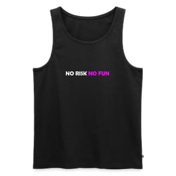 No Risk - Men's Premium Organic Tank Top - black - Front - AI Model Male 178 light (178cm)