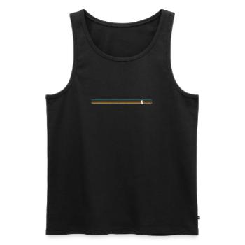 Striped Rabbit Silhouette - Men's Premium Organic Tank Top - black - Front - Michal (187cm)