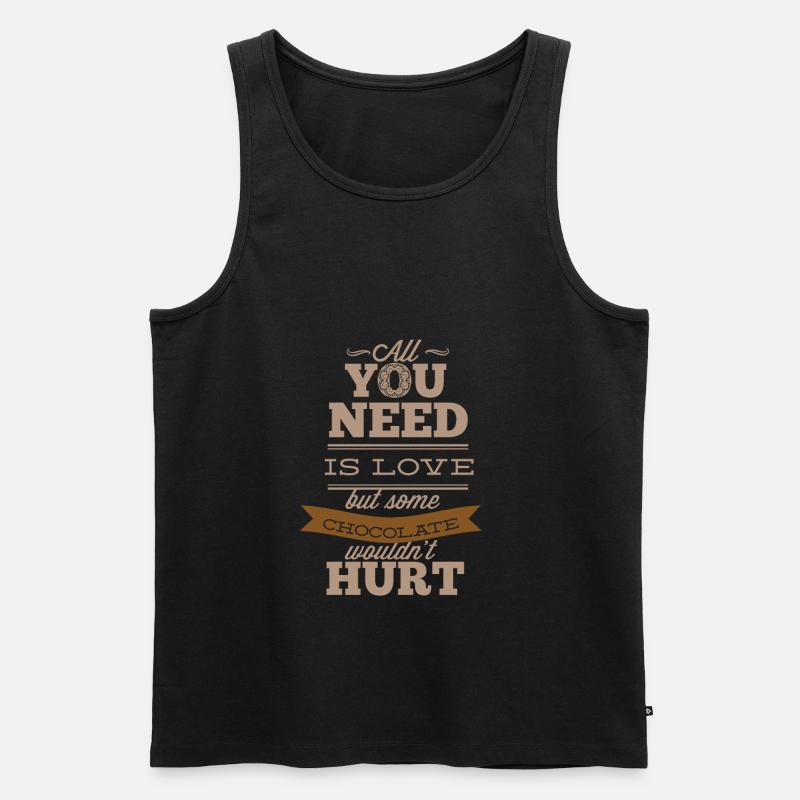 Schokolade - Männer Premium Bio Tank Top - Schwarz