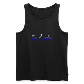 Los Angeles - Débardeur bio Premium Homme - noir - Devant - AI Model Male 178 light (178cm)