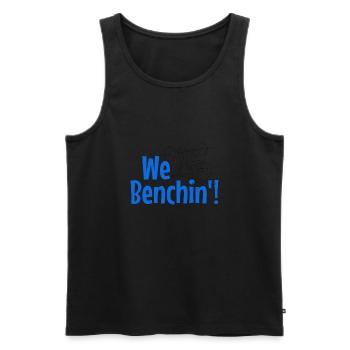 Benchpress Ironic Gym Quote Workout Powerlifting - Men's Premium Organic Tank Top - black - Front - Michal (187cm)